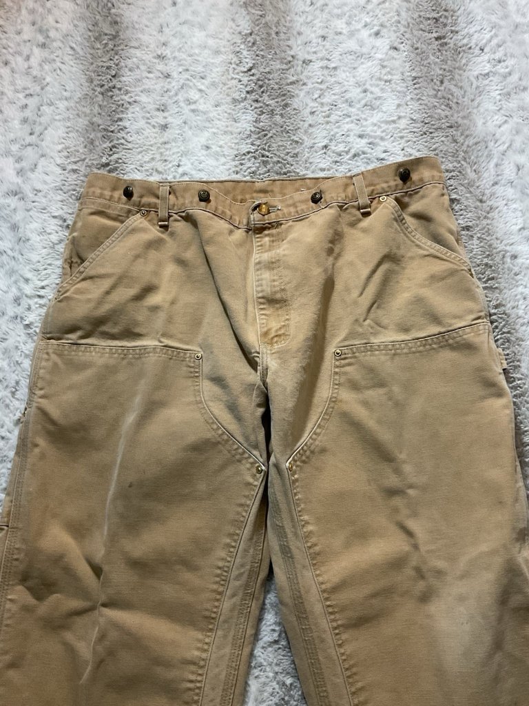 Carhartt Vintage Tan Men’s Double Knees Pants 38 See Measurements — image 5 of 8